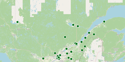 Carte des Fab Labs du Québec